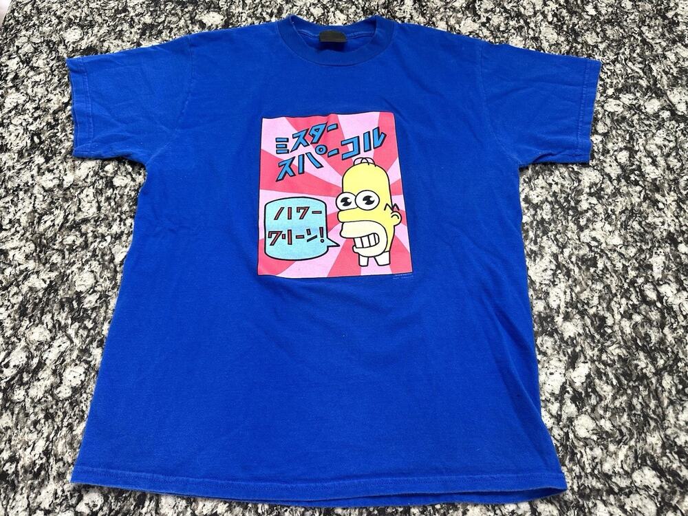 Vintage 2002 The Simpsons Homer Mr Sparkle Shirt Size Large Men Pre Owned Y2K